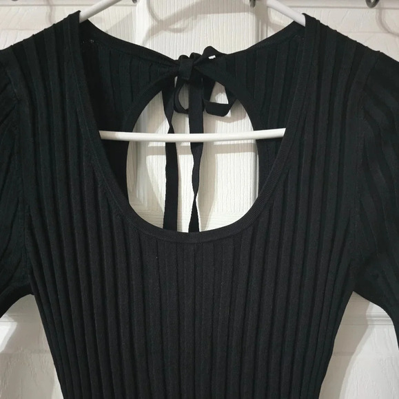 Prabal Gurung Pleated Sweater Sheath Dress, Back Cut-Out, Midi, Colorblock, EUC! - Picture 4 of 13